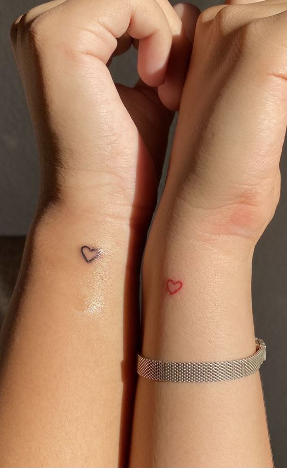 hình trái tim siêu dễ thương cho cặp đôi Top 600+ hình xăm couple siêu ngầu và cá tính - Genztattoo