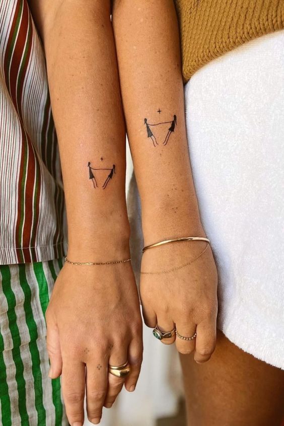 hấp dẫn với hình xăm cặp đôi nhỏ trên cổ tay Top 600+ hình xăm couple siêu ngầu và cá tính - Genztattoo