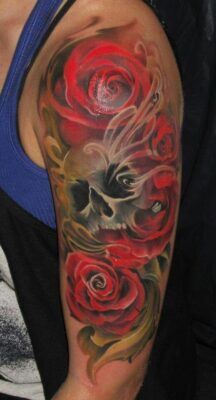 Tattoo hoa hồng cực độc đáo