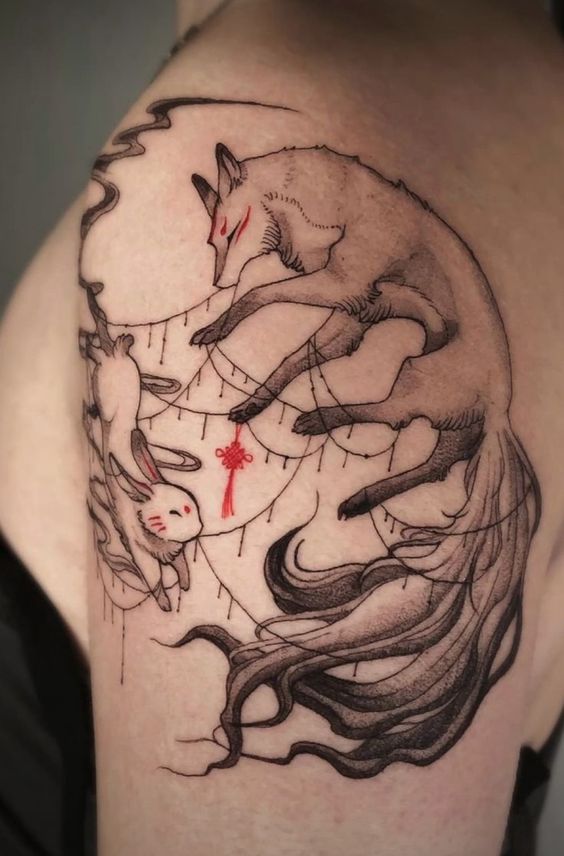 99+ hình xăm cáo 9 đuôi mini chọn lọc ( cửu vĩ hồ mini) đẹp nhất - Genztattoo