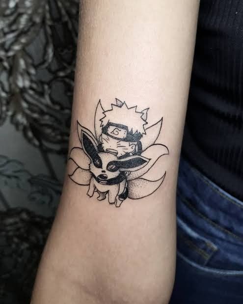 99+ hình xăm cáo 9 đuôi mini chọn lọc ( cửu vĩ hồ mini) đẹp nhất - Genztattoo