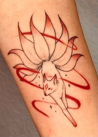 99+ hình xăm cáo 9 đuôi mini chọn lọc ( cửu vĩ hồ mini) đẹp nhất - Genztattoo