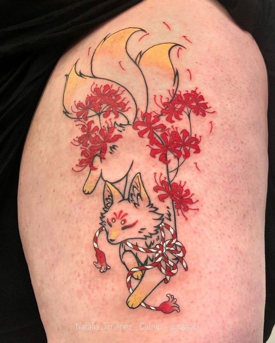 99+ hình xăm cáo 9 đuôi mini chọn lọc ( cửu vĩ hồ mini) đẹp nhất - Genztattoo