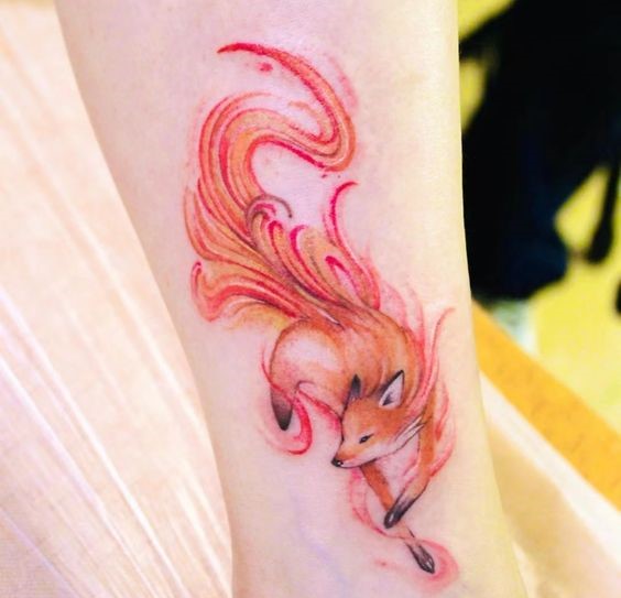 99+ hình xăm cáo 9 đuôi mini chọn lọc ( cửu vĩ hồ mini) đẹp nhất - Genztattoo