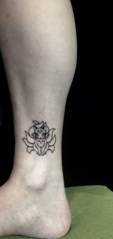 99+ hình xăm cáo 9 đuôi mini chọn lọc ( cửu vĩ hồ mini) đẹp nhất - Genztattoo