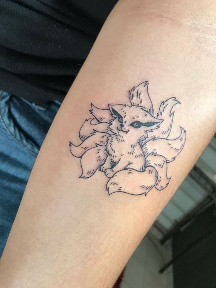 99+ hình xăm cáo 9 đuôi mini chọn lọc ( cửu vĩ hồ mini) đẹp nhất - Genztattoo