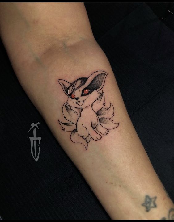 99+ hình xăm cáo 9 đuôi mini chọn lọc ( cửu vĩ hồ mini) đẹp nhất - Genztattoo