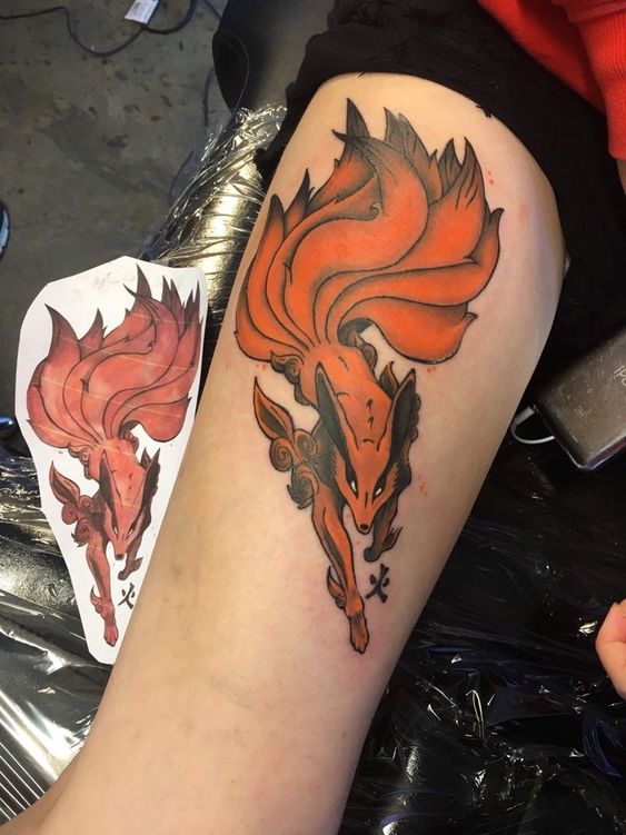99+ hình xăm cáo 9 đuôi mini chọn lọc ( cửu vĩ hồ mini) đẹp nhất - Genztattoo