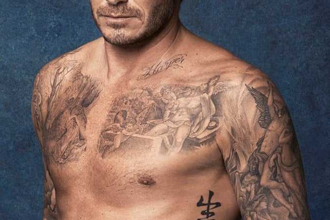 Khả năng chịu đau phi thường của David Beckham khi xăm hình toàn thân