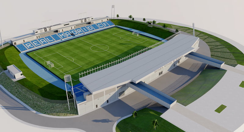 Toàn cảnh sân vận động Alfredo Di Stefano Stadium từ trên cao